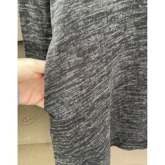 Iz Byer Knit Dress M Gray Crisscross V-Neck Trapeze Swing Y2K Soft Whimsigoth - Picture 13 of 13